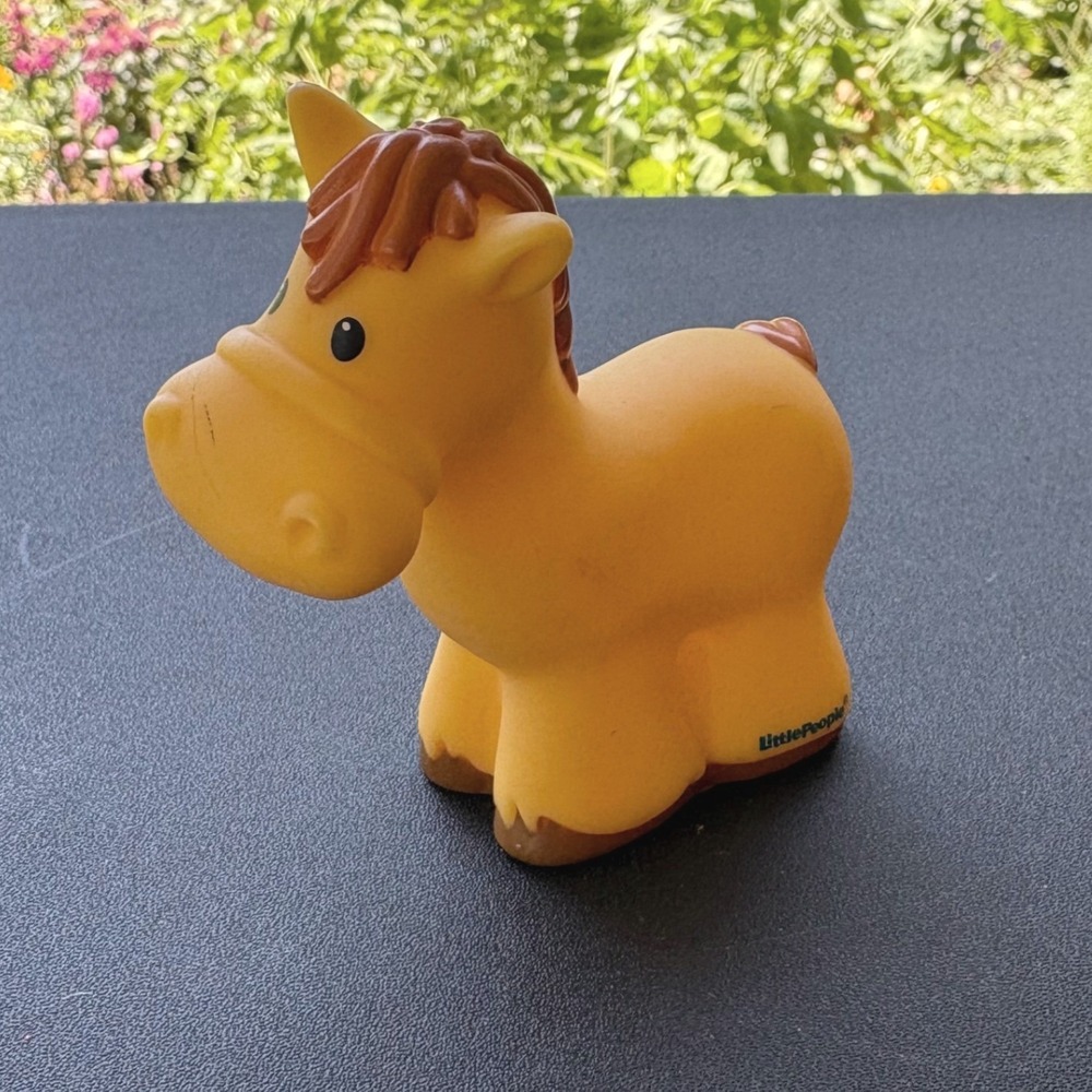 Fisher-Price Little People Yellow Horse Pony Farm Animal Figure 2007 Mattel